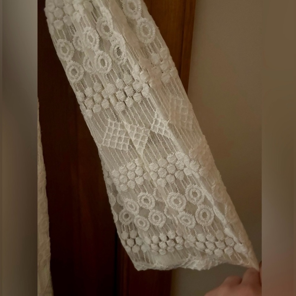 Romeo & Juliet Couture White/Ivory Women’s Boho Bohemian Lacy Flowy Sz S Dress - Picture 7 of 13